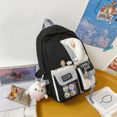 Large Capacity Ladies Travel Backpack Multi-pocket College Waterproof School Bag
