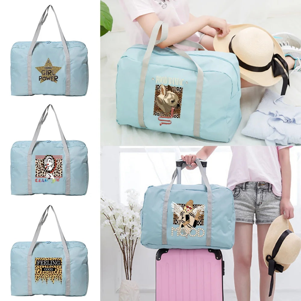 Leopard Travel Bag for Lady Men Weekend Organizer Clothes Storage Hand Luggage T