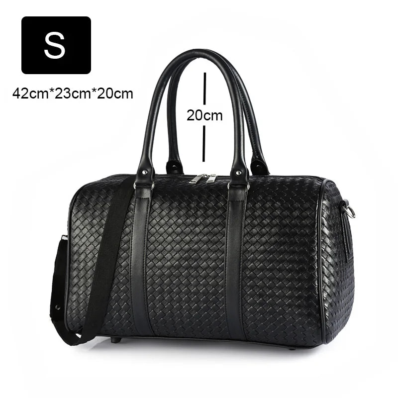 Waterproof PU Leather Travel Bag Shoulder Handbag Fitness Duffle Luggage