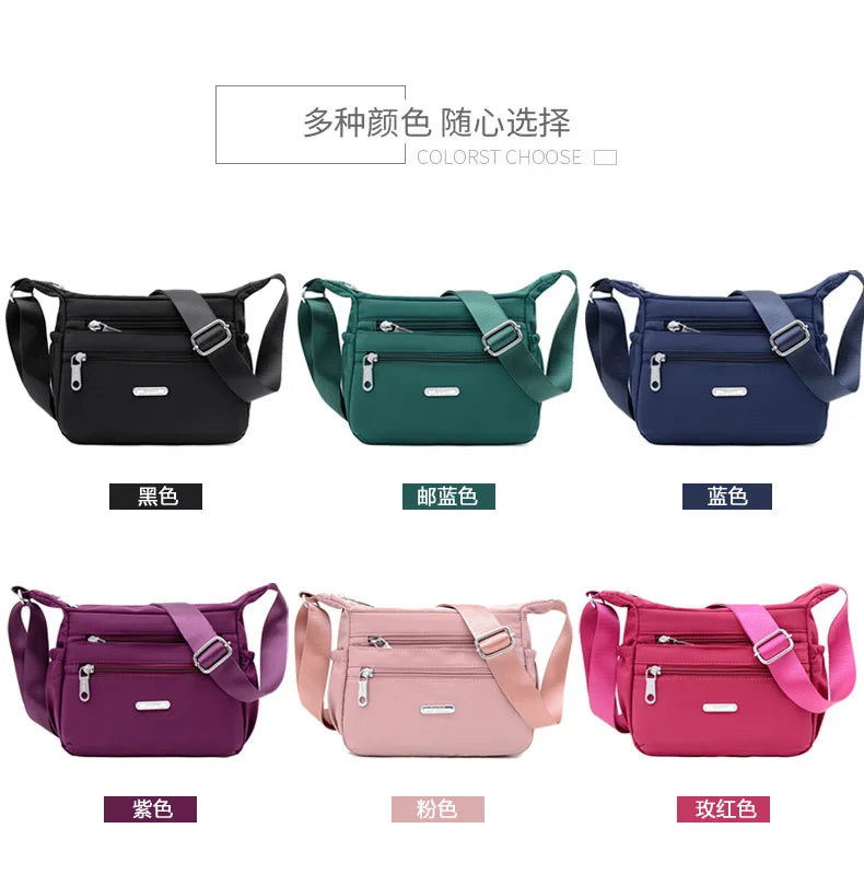 Large Capacity Women's Nylon Shoulder Messenger Tote Bag