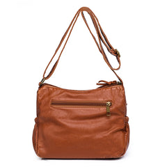 Vintage Multilayer Crossbody Bag Women Shoulder Handbag Leather Messenger