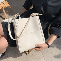 Large Capacity One Shoulder Bag Women's Summer PU Leather High Solid Casual Fema