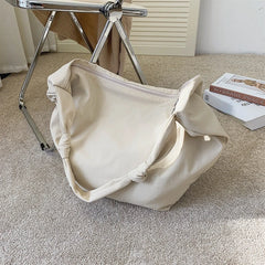 Waterproof Nylon Shoulder Bag Large Capacity Minimalist Style