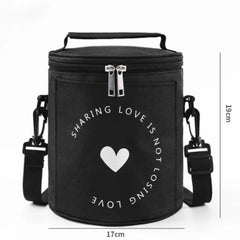 Large-Capacity Portable Lunch Bag Insulation Bag Round Barrel Aluminum Foil