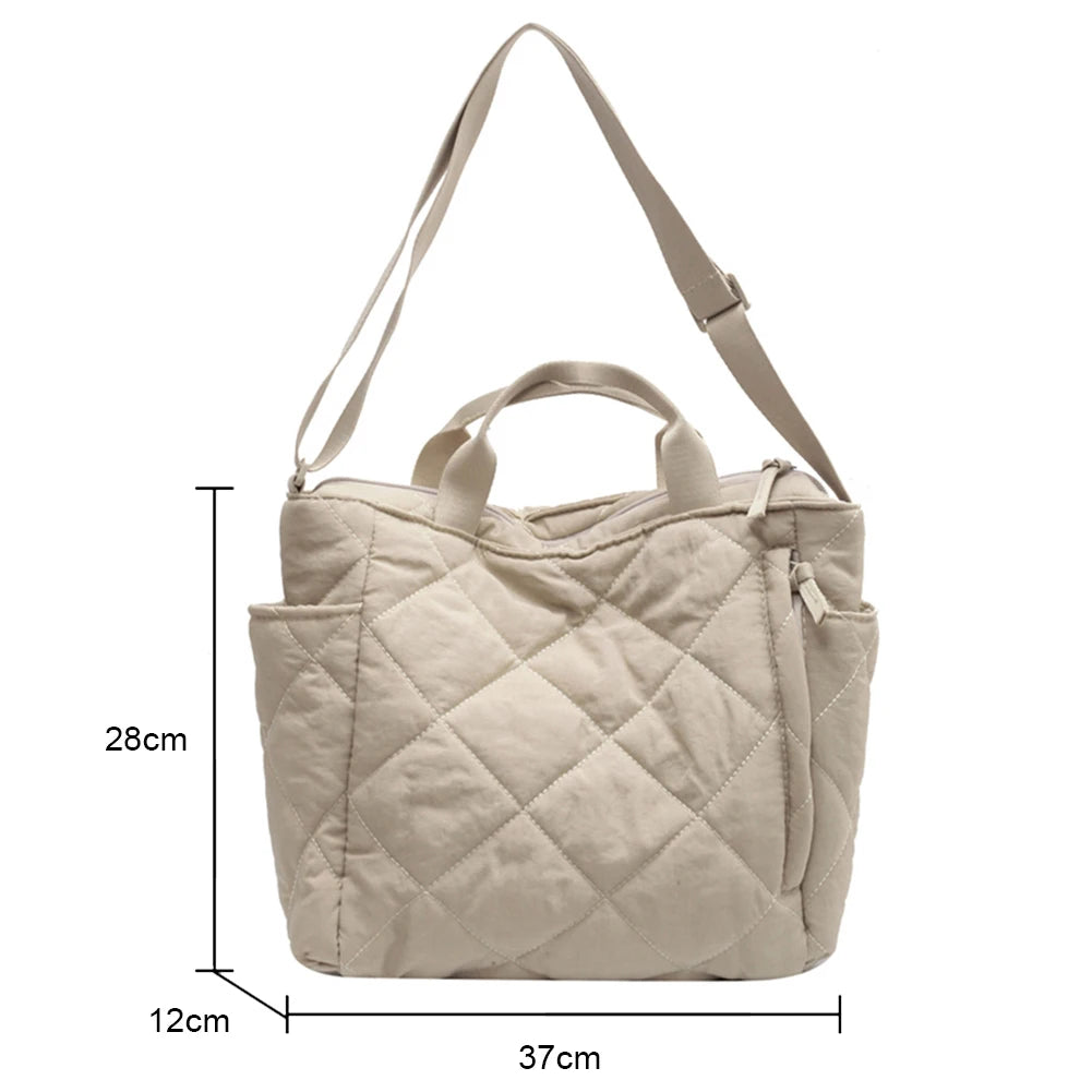 Quilted Crossbody Bag for Ladies Large Capacity Shopping Totes Bags