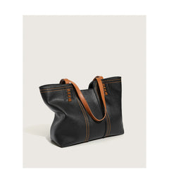 Large Retro Shoulder Bag PU Leather High Female Handbag