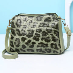 Stone Pattern PU Leather Messenger Bag Retro Shoulder Briefcase
