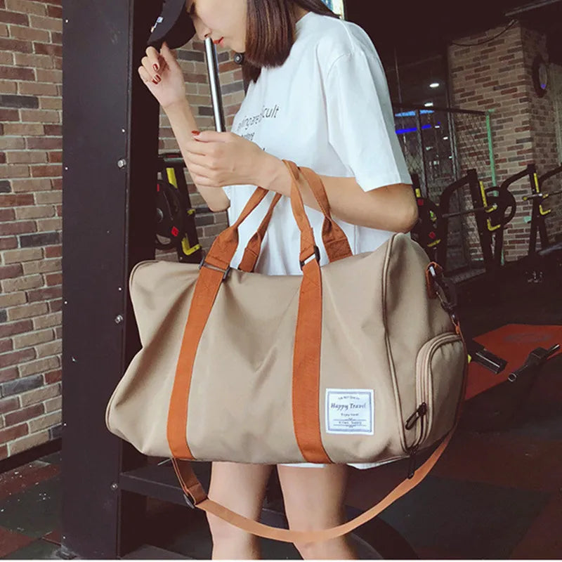 Large Capacity Shoe Bag Shoulder Fitness Bag Women Luggage Sports Bag