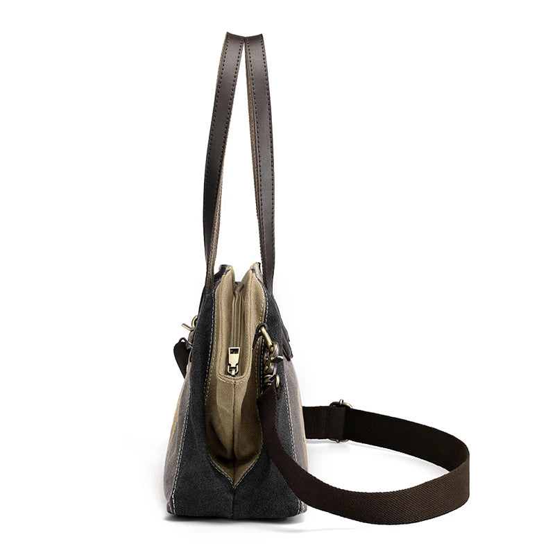 Large Capacity Shoulder Bag Soft Fashionable Canvas Handbags