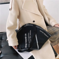 Large Capacity Shoulder Bag Creative Canvas Bag