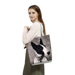 Dog Print Large Capacity Shopping Bag for Women