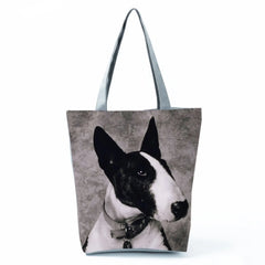 Dog Print Large Capacity Shopping Bag for Women