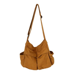 Large Capacity Shoulder Bag Tote Handbag Adjustable Strap Zipper Front Pockets