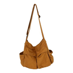 Large Capacity Shoulder Bag Tote Handbag Adjustable Strap Zipper Front Pockets