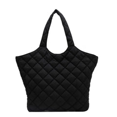 Winter Nylon Tote Bag Large Capacity Shoulder Handbag for Women