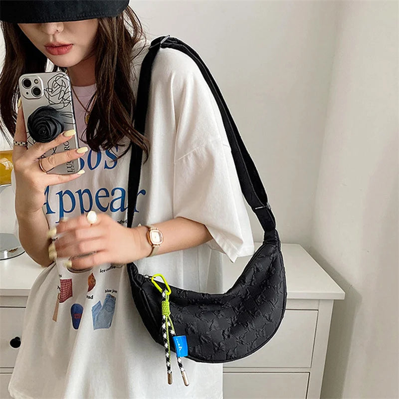 Large Capacity Shoulder Bags Female Handbags Cotton Cloth Crossbody Bag Women's