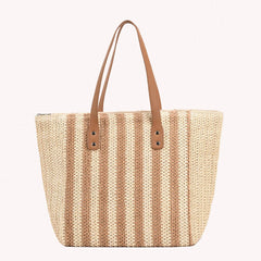 Large Capacity Shoulder Bags Women Straw Beach Totes