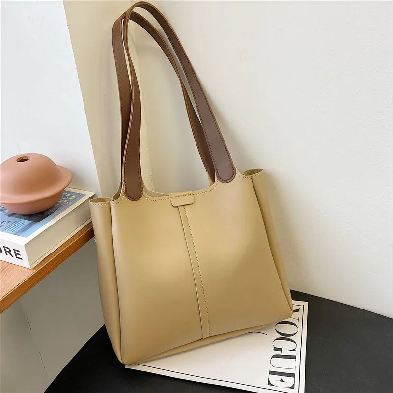 Soft Leather Shoulder Crossbody Bag for Women Casual Messenger Handbag