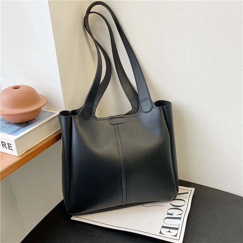 Soft Leather Shoulder Crossbody Bag for Women Casual Messenger Handbag