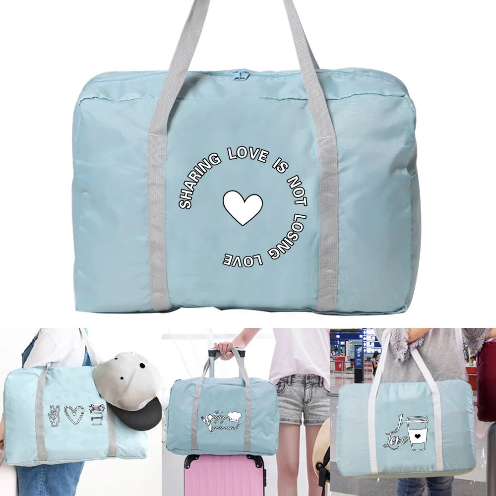 Large Capacity Storage Bags Foldable Nylon Travel Bag Organizers