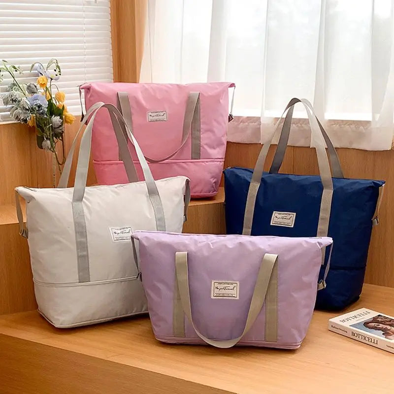Large Capacity Folding Travel Bag Waterproof Duffel for Women