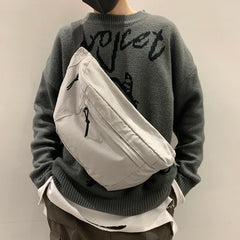 Large Capacity Canvas Waist Bag Fanny Pack Multi-Functional Chest Bags