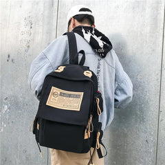 Large Capacity Canvas Backpack for Students Men Women Schoolbag