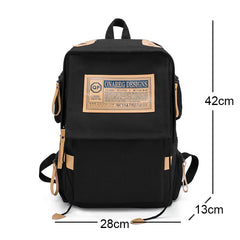 Large Capacity Canvas Backpack for Students Men Women Schoolbag