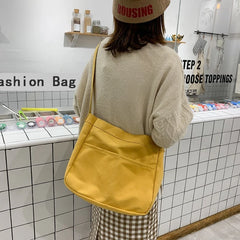 Large Capacity Canvas Shoulder Bags Female Handbags Cotton Cloth Crossbody Bag