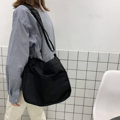 Large Capacity Canvas Shoulder Bags Female Handbags Cotton Cloth Crossbody Bag