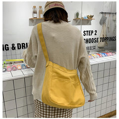 Large Canvas Shoulder Bags Ladies Handbags Satchel Cotton Tote Crossbod
