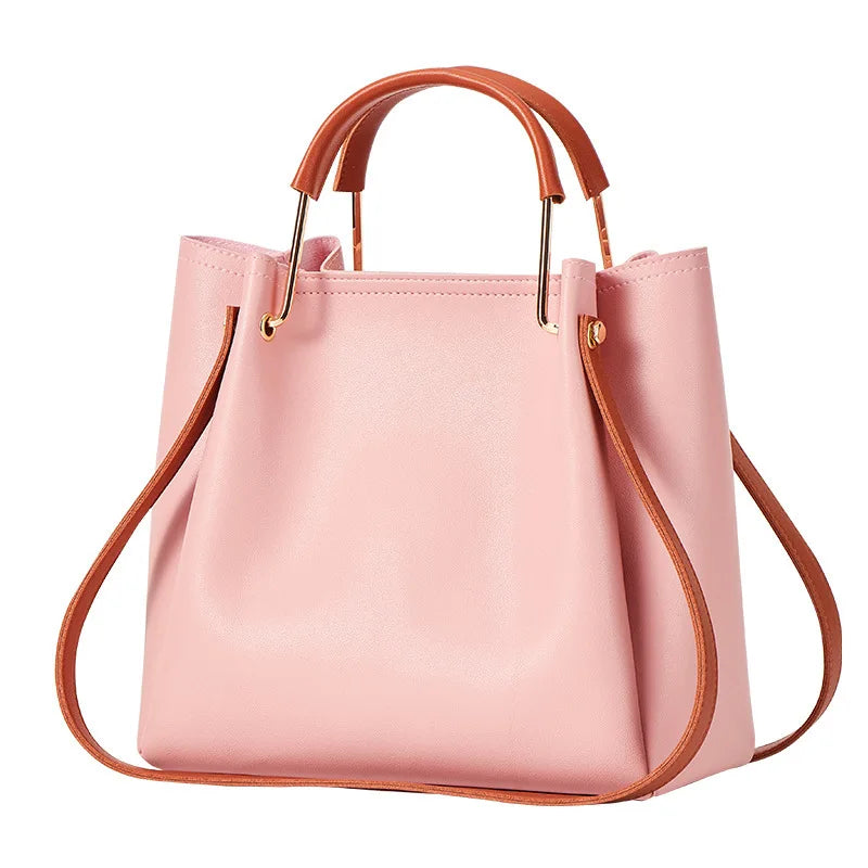 Large Capacity Leather Shoulder Bag Tote