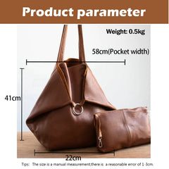 Large Capacity Tote Bags Women Shopper Bag Handbag PU Leather Soft Shoulder Bags