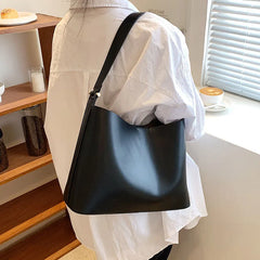 Large Capacity Totes Shoulder Bags for Women Solid Casual Female Handbags