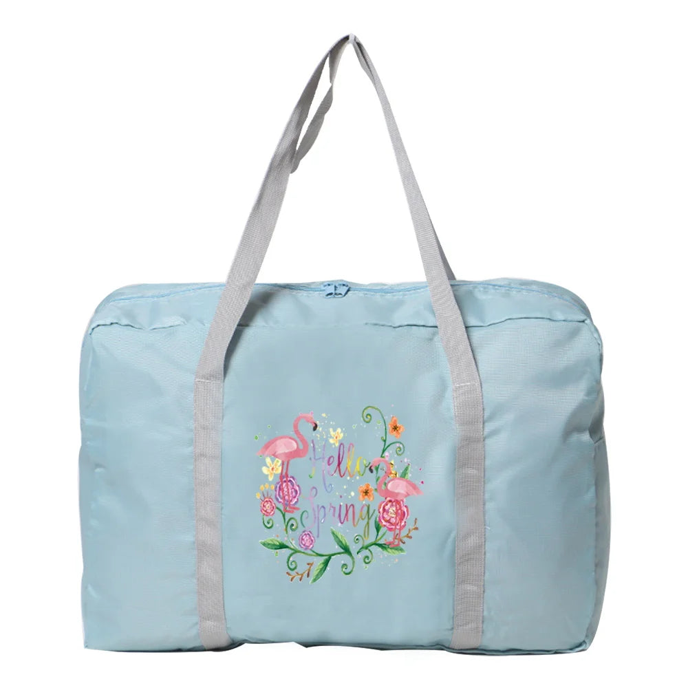 Large Capacity Travel Bag Folding Hand Luggage Tote for Lady Weekend