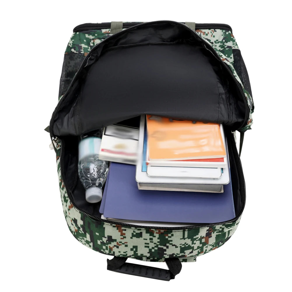 Large Capacity Camo Travel Knapsack Waterproof Multi-Pockets