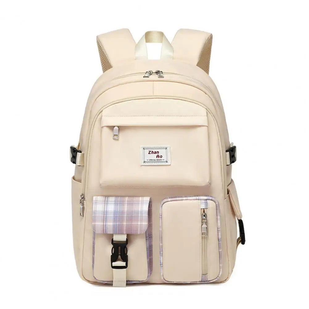 Spacious Zipper Pockets School Backpack