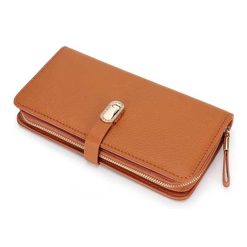 Large Capacity Leather Wallet Clutch Bag Women's Handbags