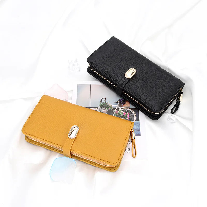 Large Capacity Leather Wallet Clutch Bag Women's Handbags