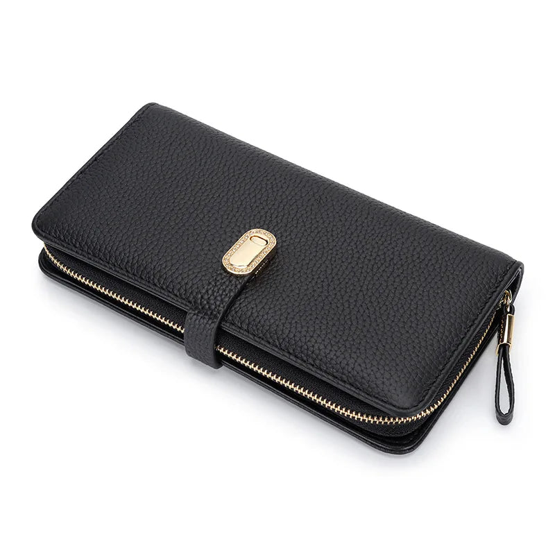 Large Capacity Leather Wallet Clutch Bag Women's Handbags