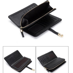 Large Capacity Leather Wallet Clutch Bag Women's Handbags
