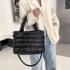 Large Capacity Women Shoulder Bag Down Cotton Tote Bag