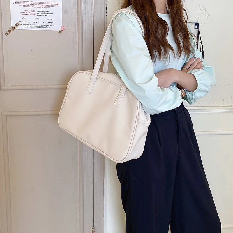 Large Capacity Soft PU Leather Shoulder Bag for Women