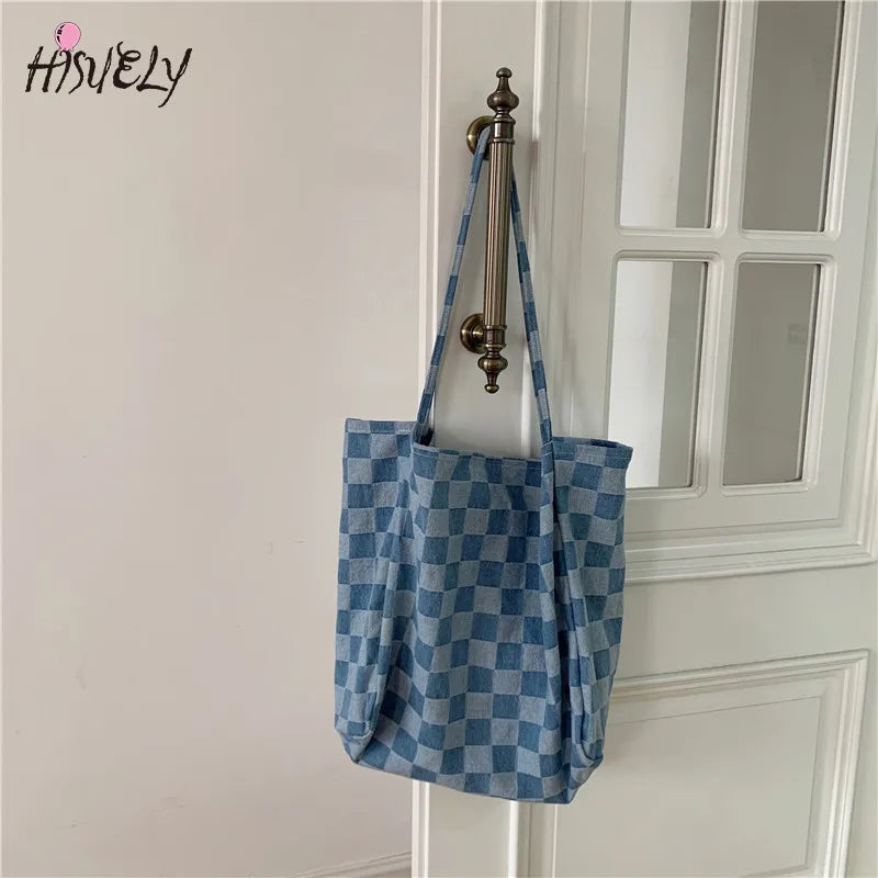 Large Canvas Shopping Bag Female Shoulder Handbag Eco Tote