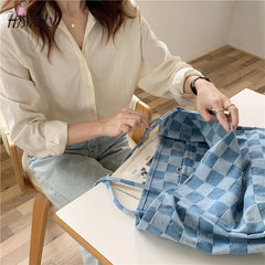 Large Canvas Shopping Bag Female Shoulder Handbag Eco Tote
