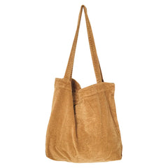 Stylish Corduroy Shoulder Bag for Women with Large Capacity