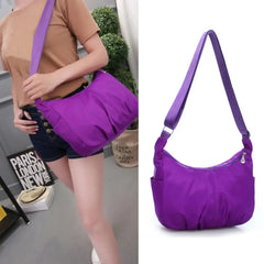 Large Capacity Women Shoulder Bag Waterproof Solid Pocket Wallet