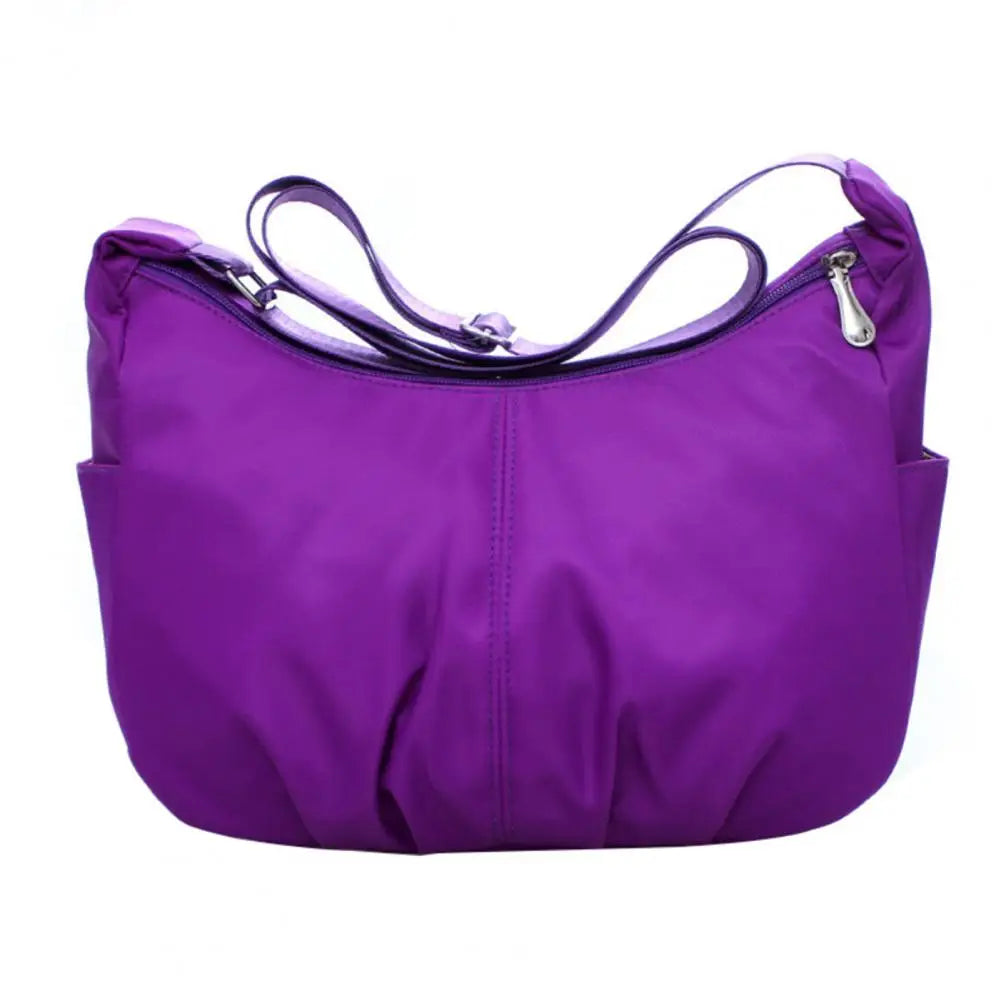 Large Capacity Women Shoulder Bag Waterproof Solid Pocket Wallet