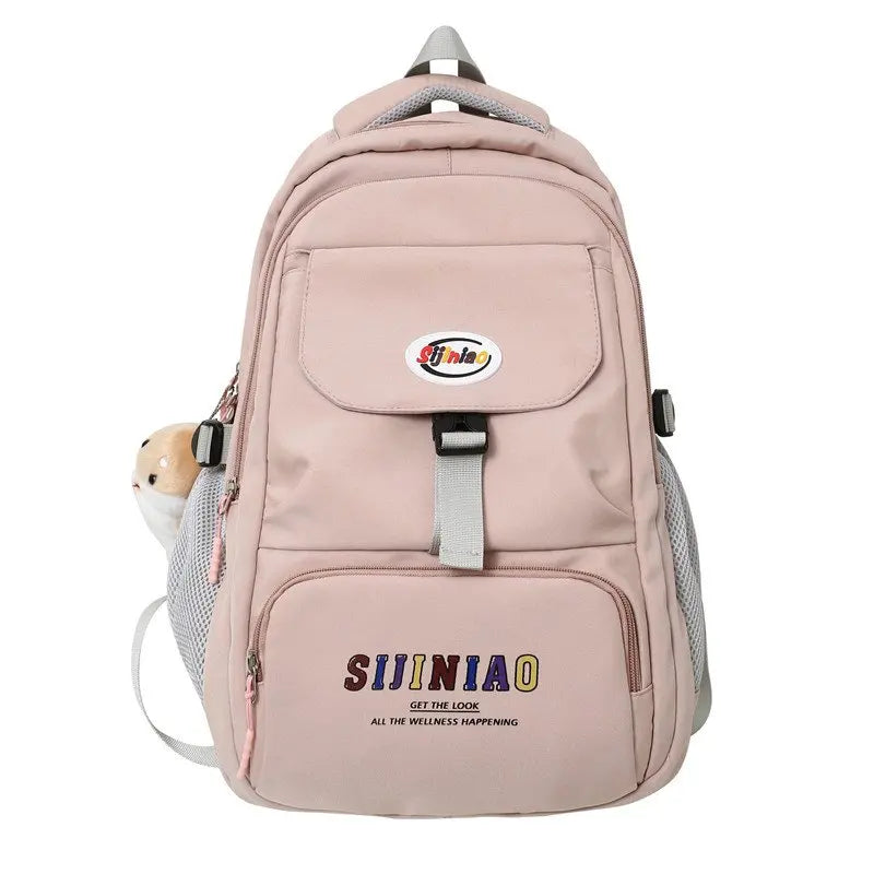 Large Capacity Women's Backpack Plaid School Bag Anti Theft Rucksack