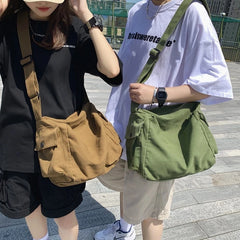 Large Capacity Women's Canvas Crossbody Shoulder Bag
